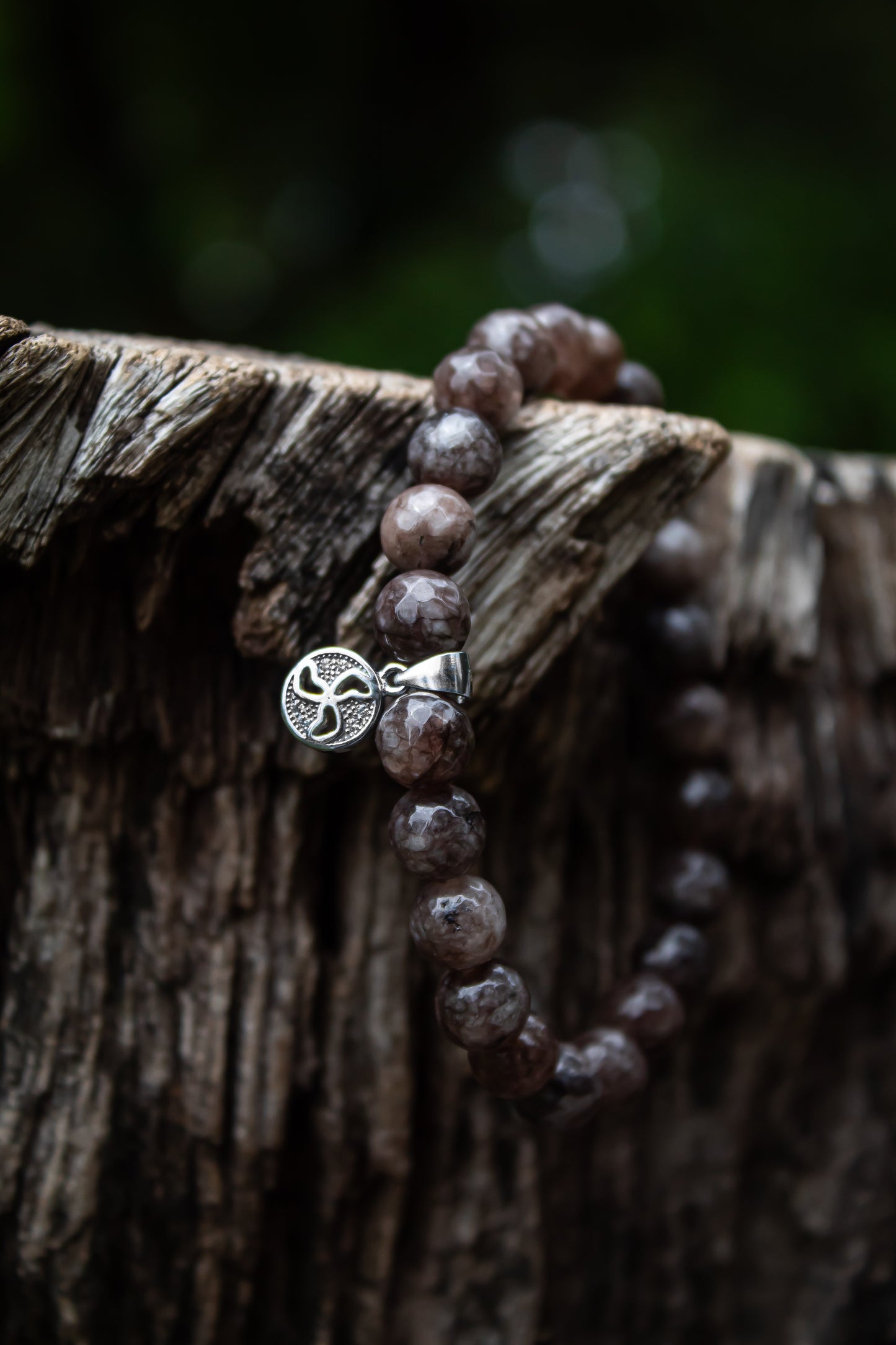 925 Sterling Silver Spin Charm Stone Beads Bracelet - Zubee Silver