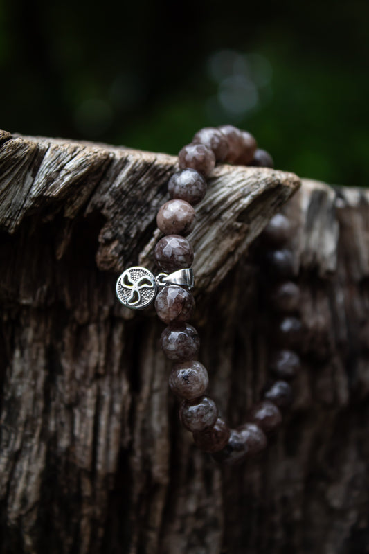 925 Sterling Silver Spin Charm Stone Beads Bracelet - Zubee Silver