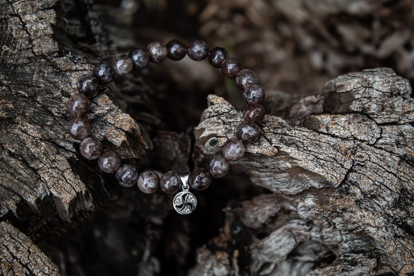 925 Sterling Silver Spin Charm Stone Beads Bracelet - Zubee Silver