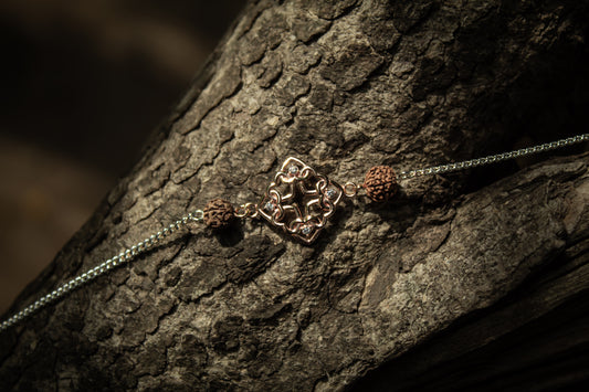 925 Sterling Silver Rakhi Interconnected Hearts Rakhi