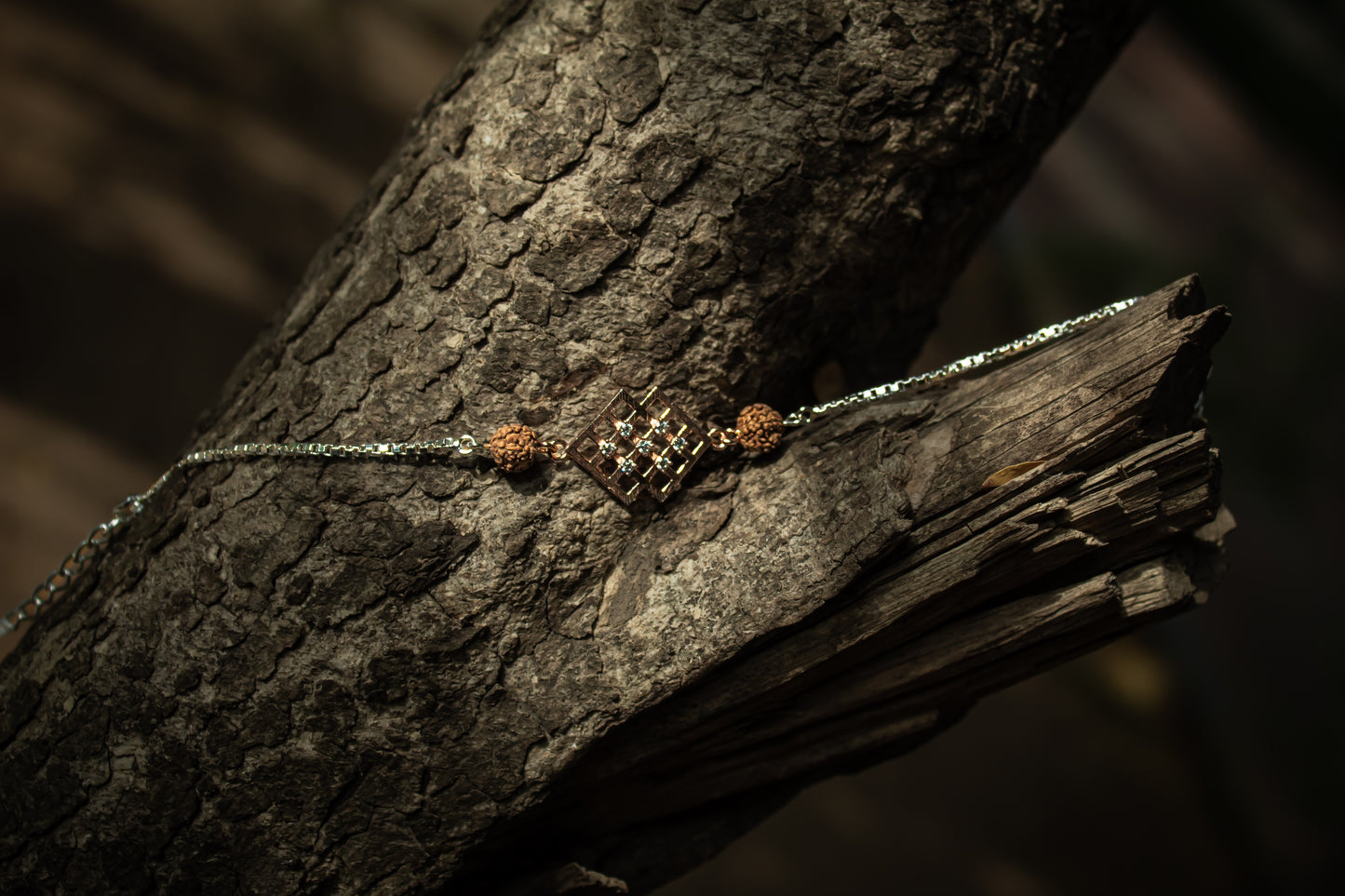 925 Sterling Silver Rakhi Double Diamond Rakhi